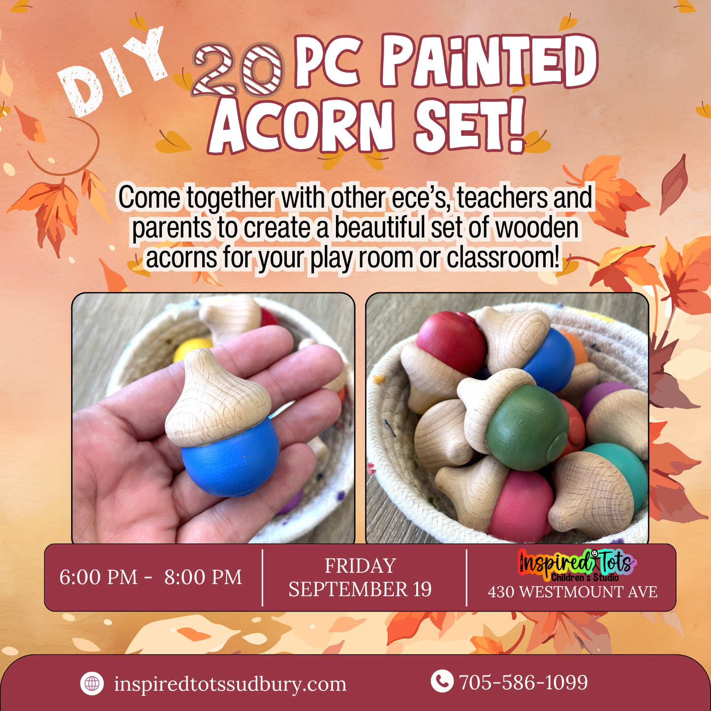 Wooden Acorn Paint Night!