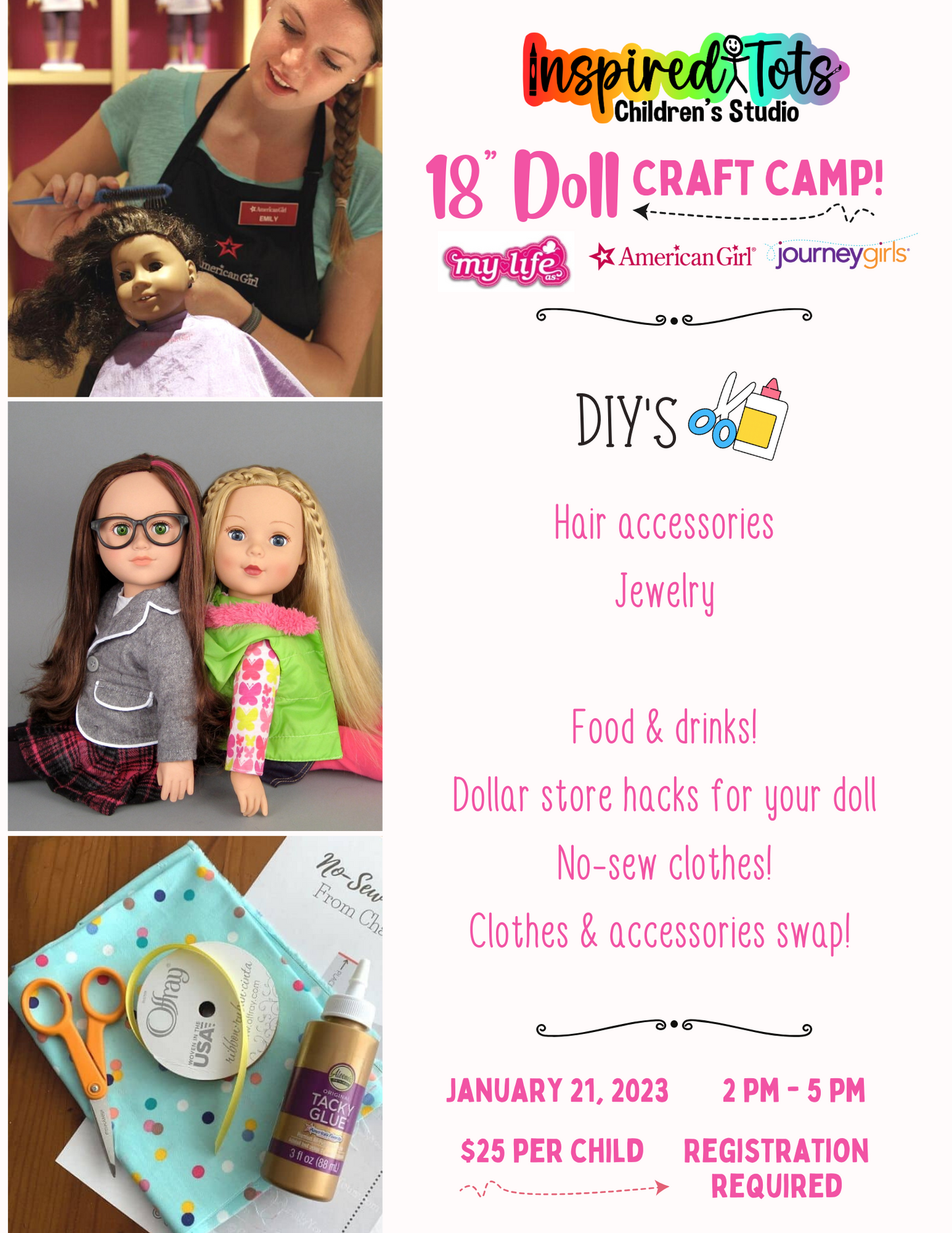 18" Doll Craft Camp!