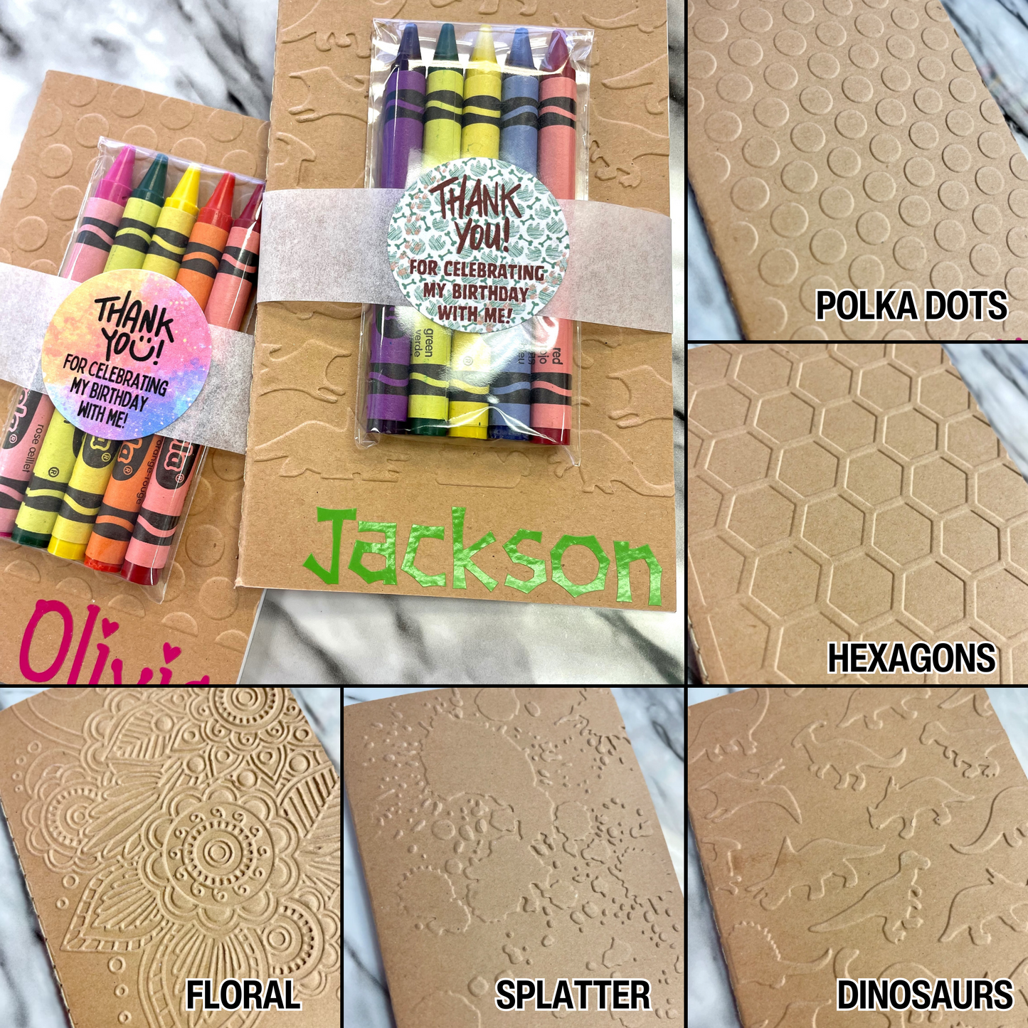Party Favour - Embossed and Personalized Notebooks