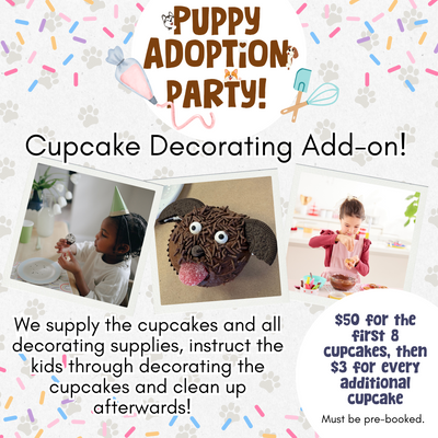 Puppy Adoption Party Cupcake Decorating Add-on