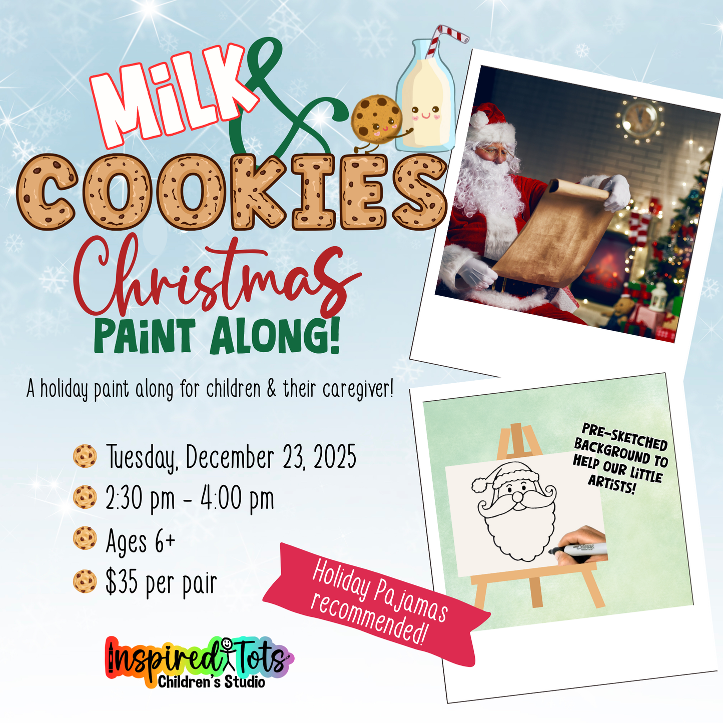 Milk & Cookies Christmas Paint Along 2