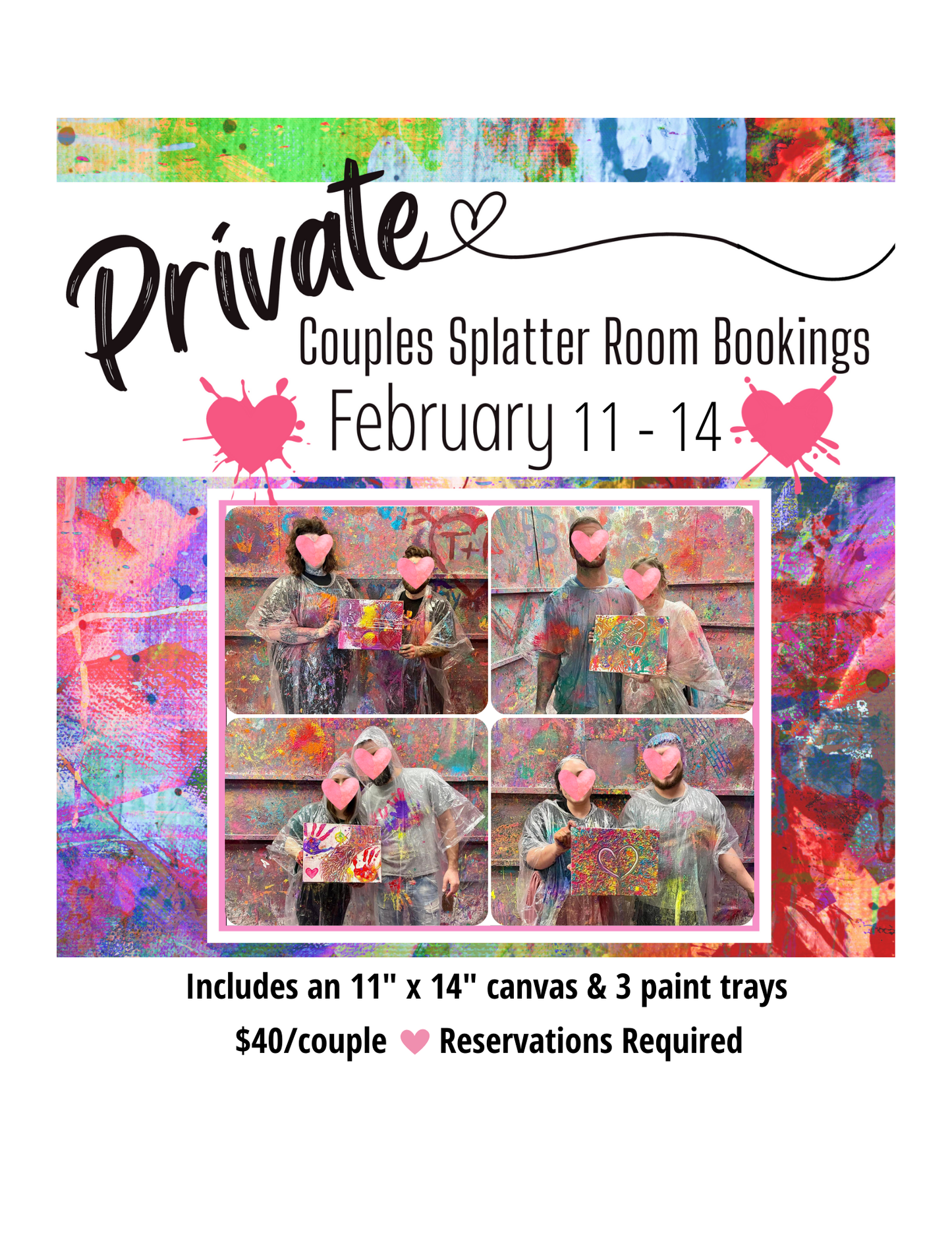 Private Valentines Couples Splatter Room!
